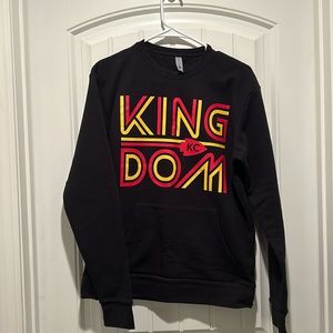 KC Chiefs kingdom black crewneck with pouch